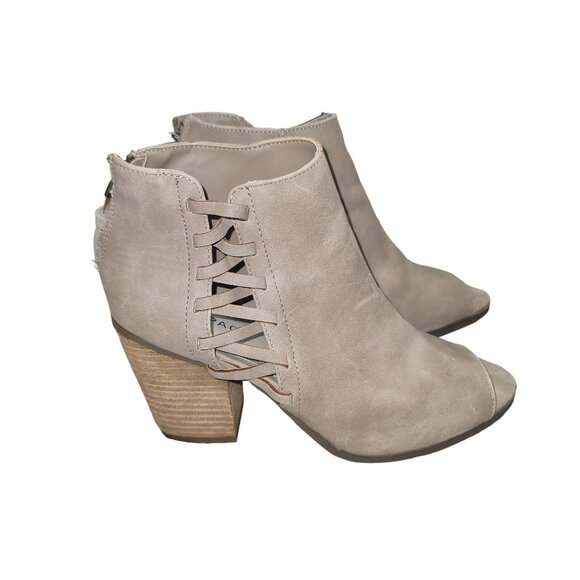 Rampage Darrow Women's Peep Toe Chunky Stacked Block Heel Zipper Ankle Boot Size - Picture 5 of 8